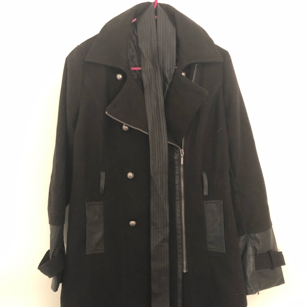 Long black trench coat